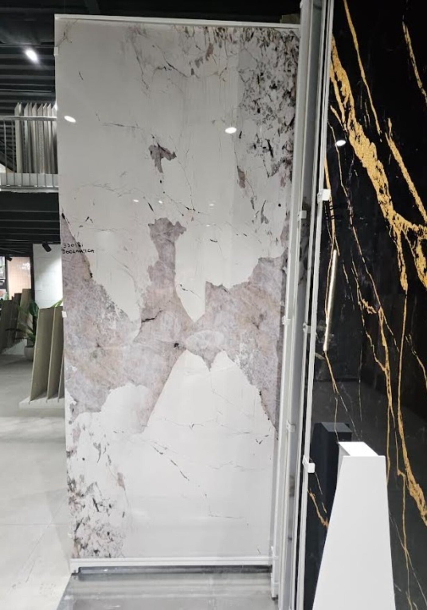 Wit Grijs Goud Hoogglans | PVC Wandpaneel