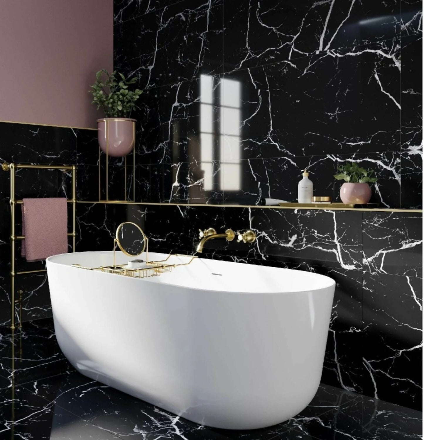 Zwart Hoogglans | PVC Wandpaneel