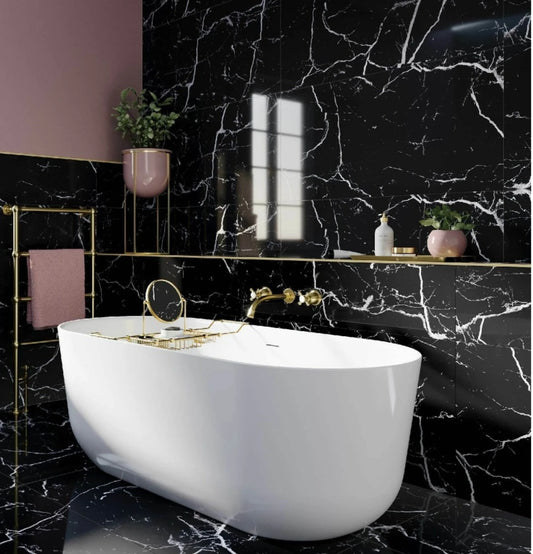 Zwart Hoogglans | PVC Wandpaneel